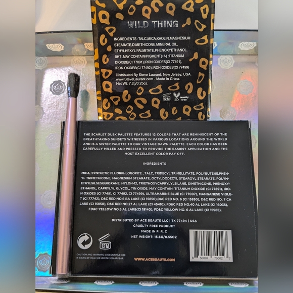 Eye Bundle of 2 Eyeshadow Palettes & 1 Blending Brush Steve Laurant Ace Beaute - Picture 7 of 9